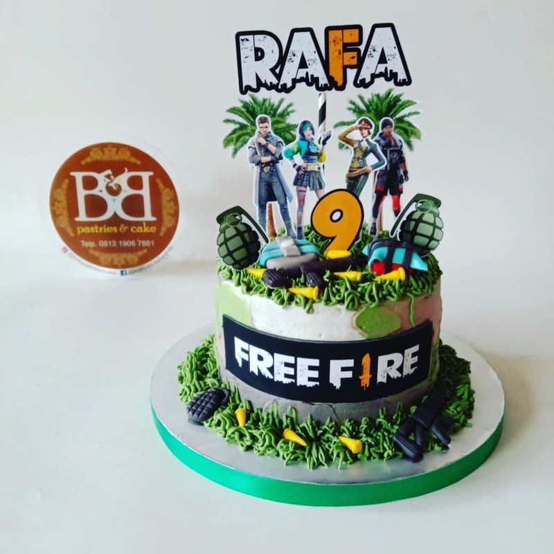 Freef1re Games Free Topper Cake Birthday Hiasan Kue Ulang Tahun Shopee Indonesia