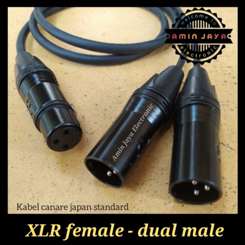 Kabel jack xlr female to dual xlr male kabel jack berkualitas