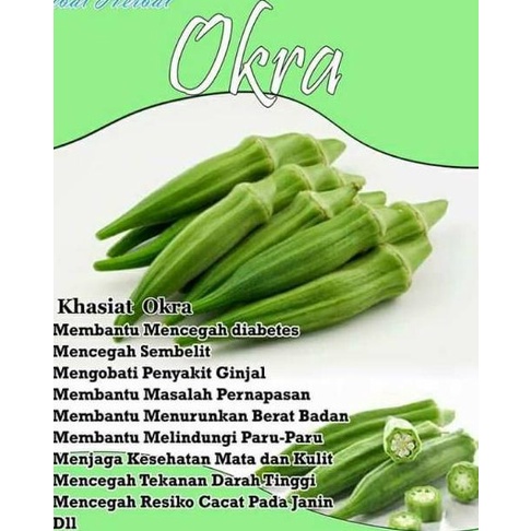 

[PRODUK FZWN7] Buah okra hijau segar SWS