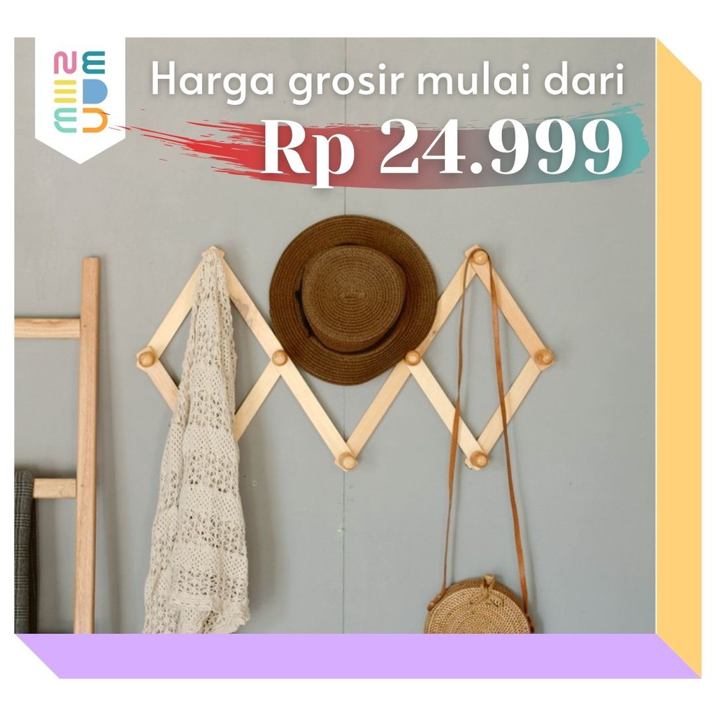 NEEDED ID JKT Gantungan  Baju  Kayu  Lipat Shopee  Indonesia