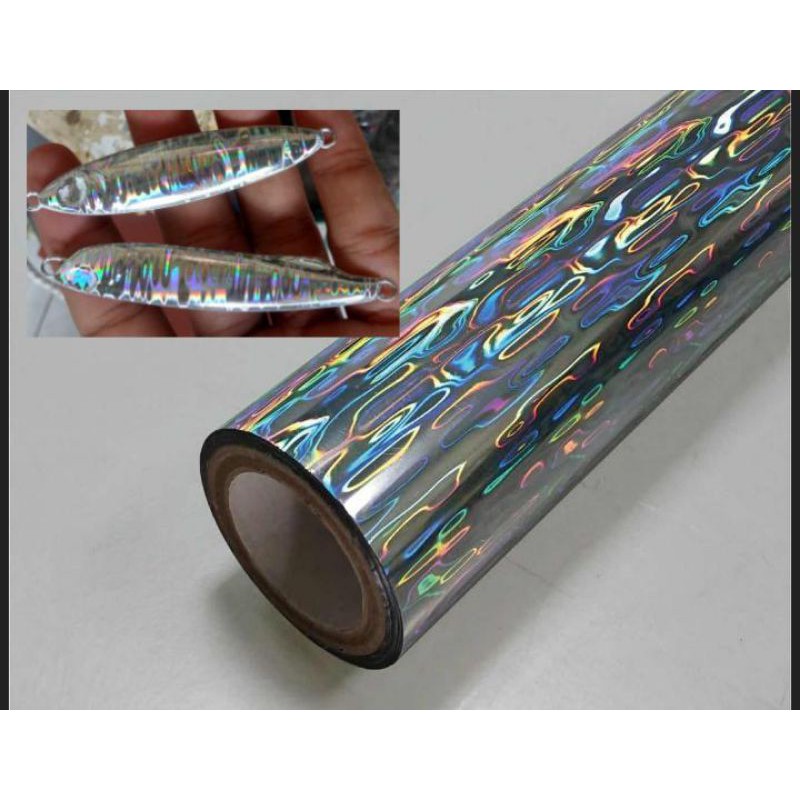 

stiker hot stamping foil hologram motif minyak grade A impor 20cm x 1meter