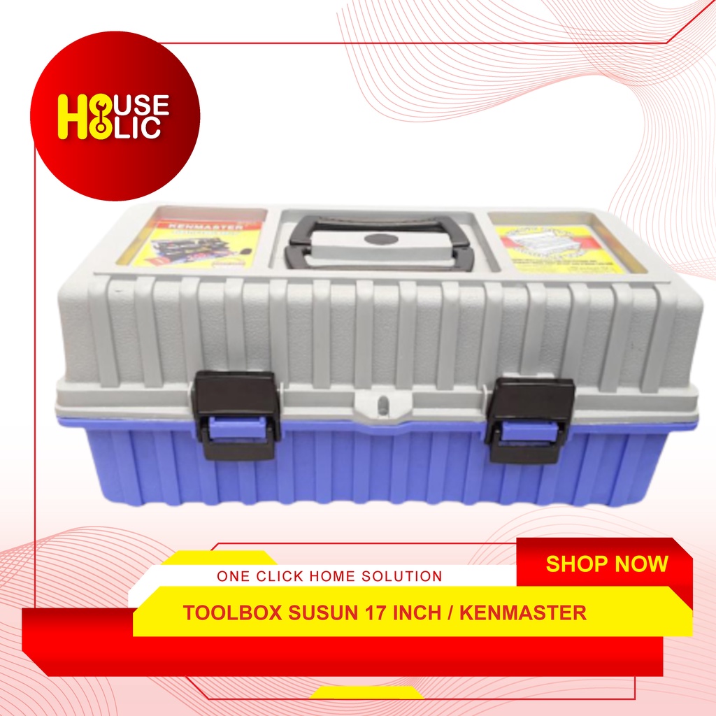 Toolbox 17&quot; / Tool Box Susun 17 Inch / Kotak Perkakas KENMASTER