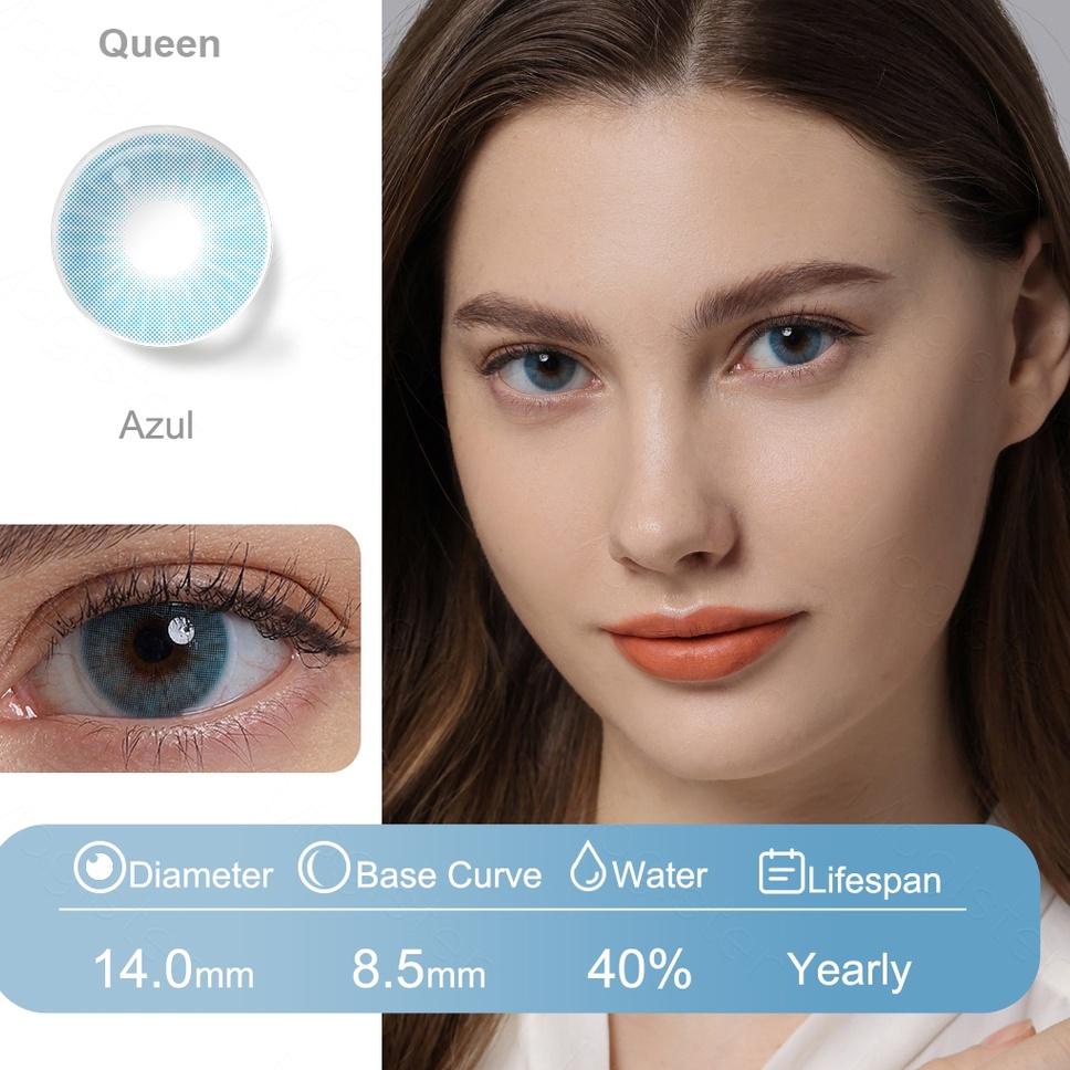 （Softlens Mata Normal,Lensa Kontak Berwarna Alami Misterius 0.00/14.00mm Mata Hijau Tua / Lensa Kont