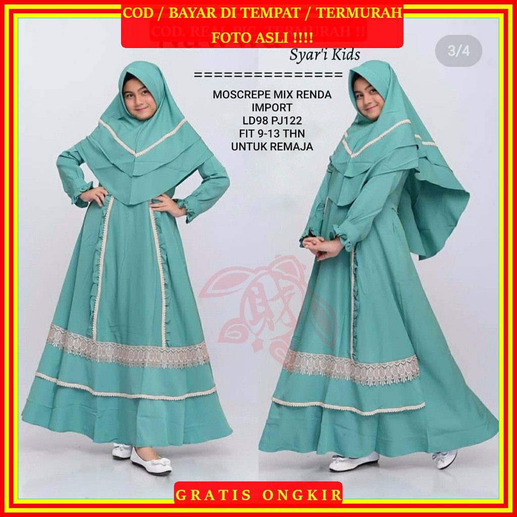kakekgirang SYARI NAWWA REMAJA Set Gamis Anak