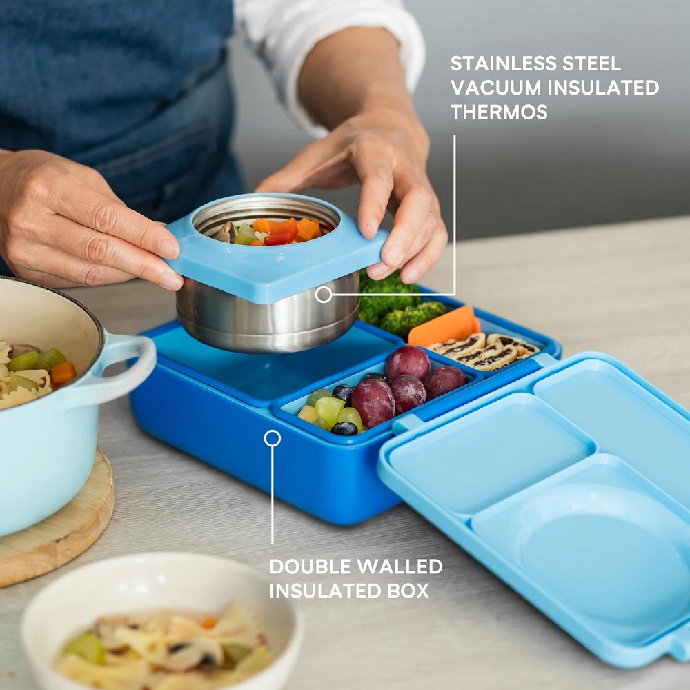 OmieLife OmieBox Insulated Hot and Cold Kids Bento Box Kotak Makan