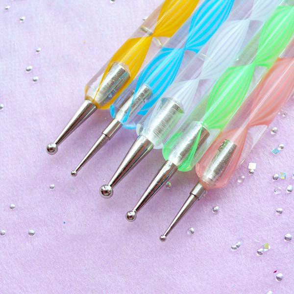 Dotting tools nailart kutek gel / pen titik isi 5 Dotting and Painting Nail Art Tools / Alat membuat Nail Art