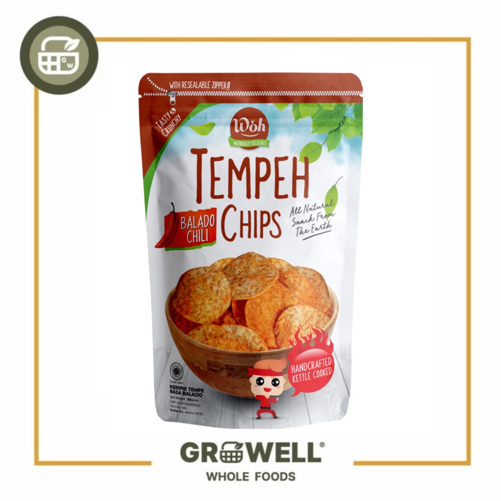 

WOH TEMPE CHIPS SPICY BALADO 50GR