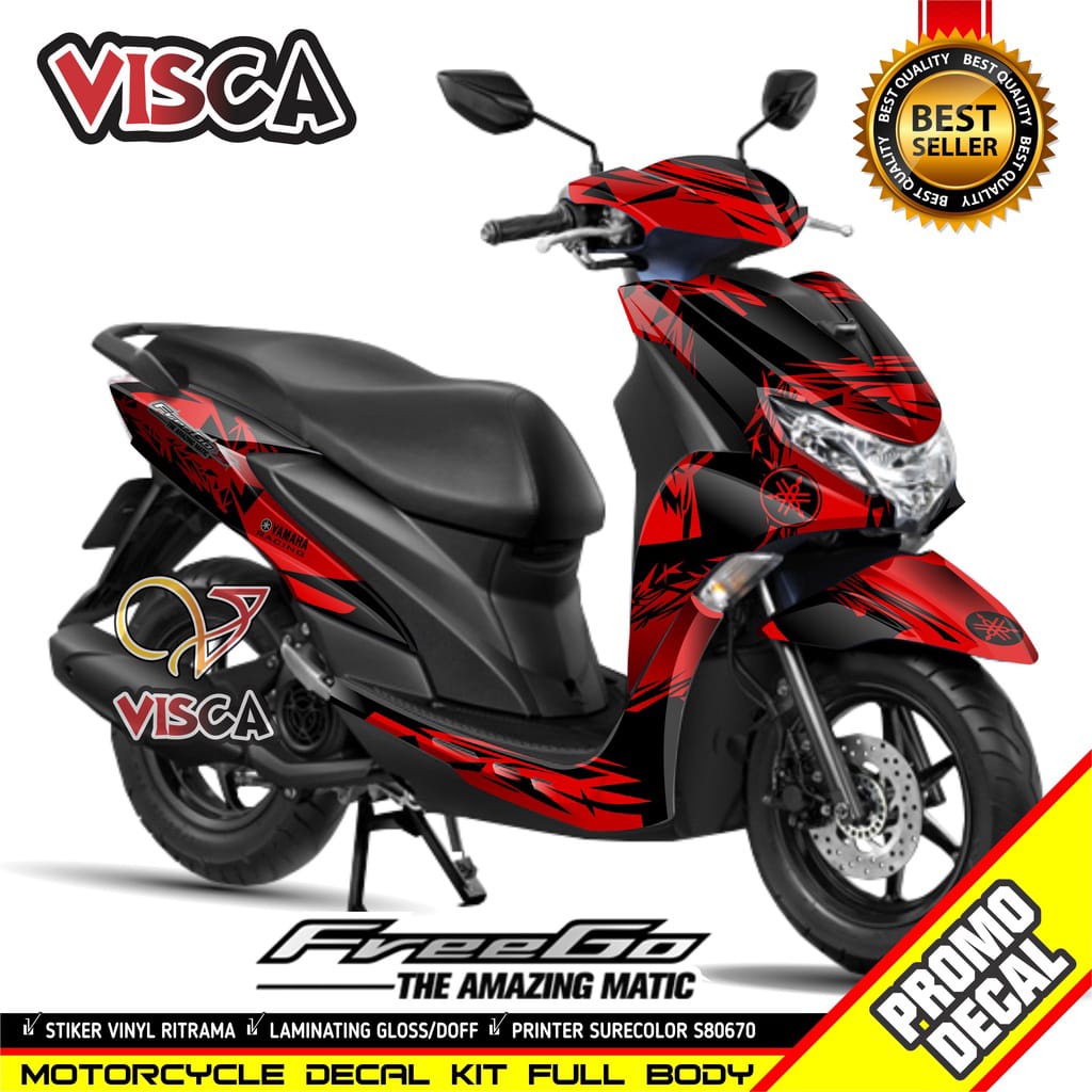 Decal Yamaha Freego Striping Yamaha Freego Stiker Variasi Yamaha Freego Abstrak