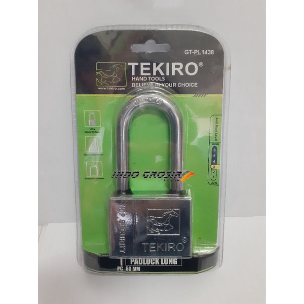 TEKIRO Kunci Gembok 60mm Panjang Padlock Long Model Kotak