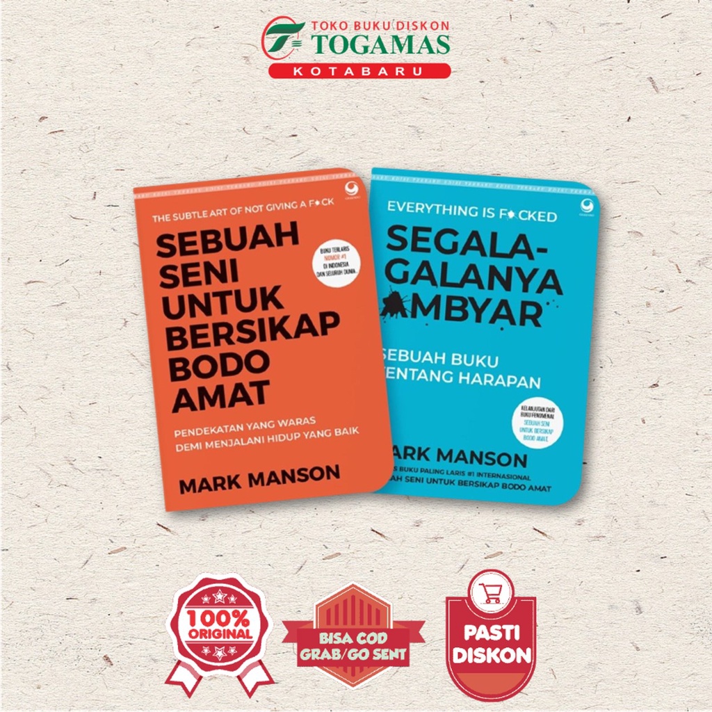 PAKET SENI AMBYAR ( SEBUAH SENI UNTUK BERSIKAP BODO AMAT &amp; SEGALA-GALANYA AMBYAR) - MARK MANSON