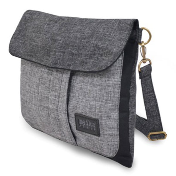 Tas Kanvas Clutch Maika etnik LAIS GREY untuk Wanita