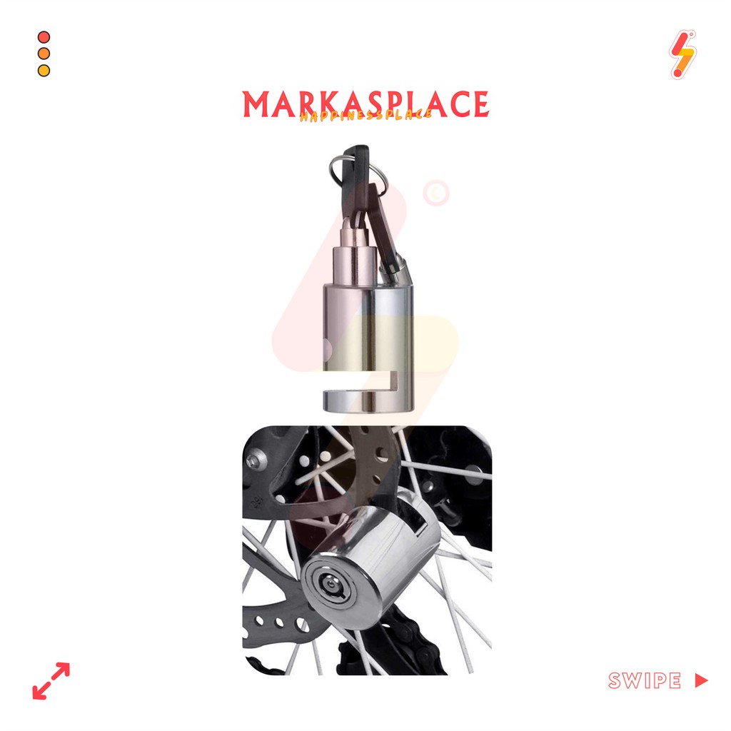 Gembok Sepeda MTB Motor Moped Disc Brake Cakram Sepeda Lipat