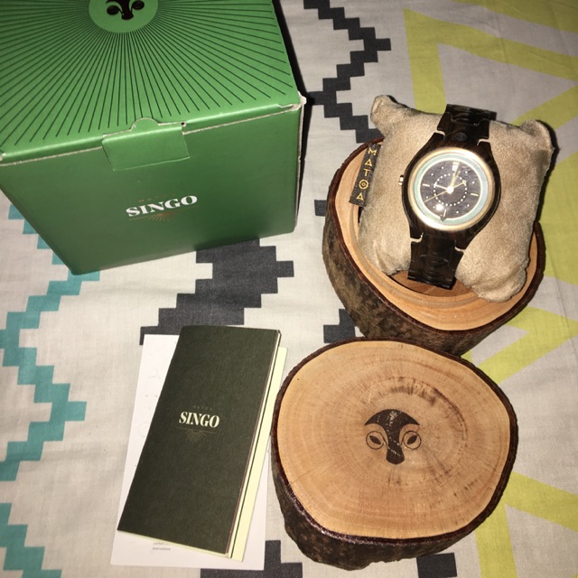 Matoa Singo Jam Tangan Kayu Pria/Wanita/Unisex - Ebony