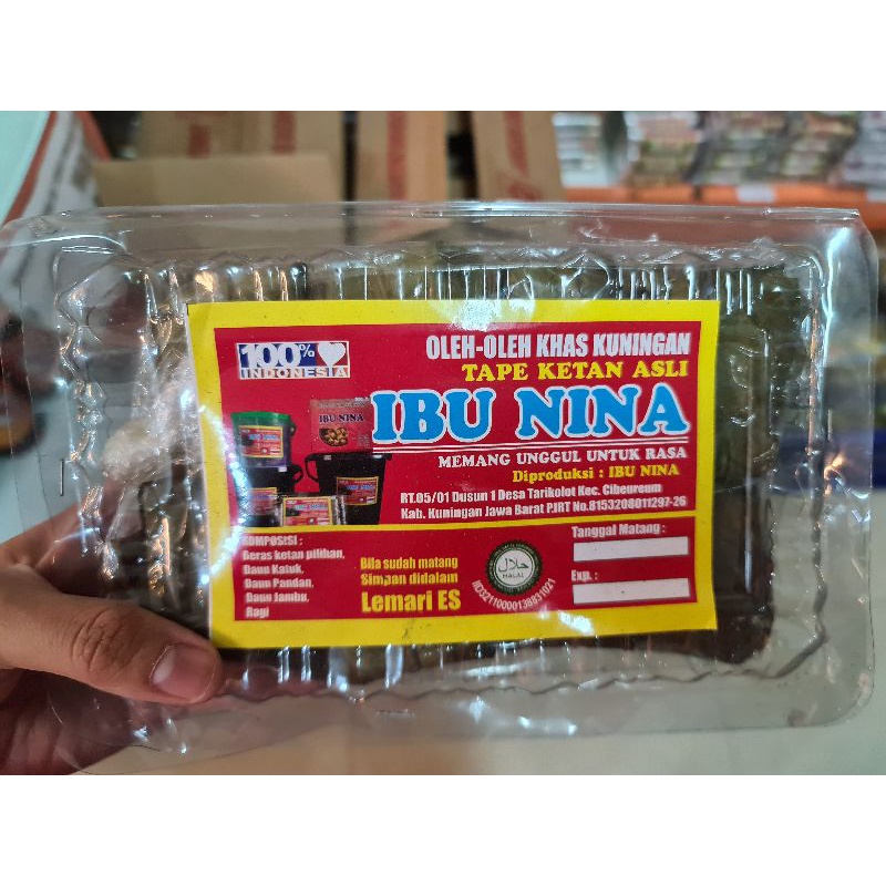 

Tape Ketan Produksi Ibu Nina Kemasan Plastik Mika Oleh Oleh Khas Kuningan