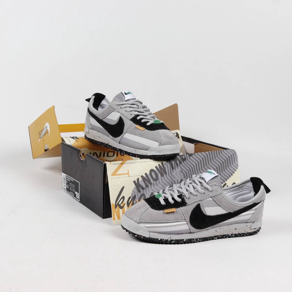 Sepatu Pria Nike Cortez Light Grey Black X Union