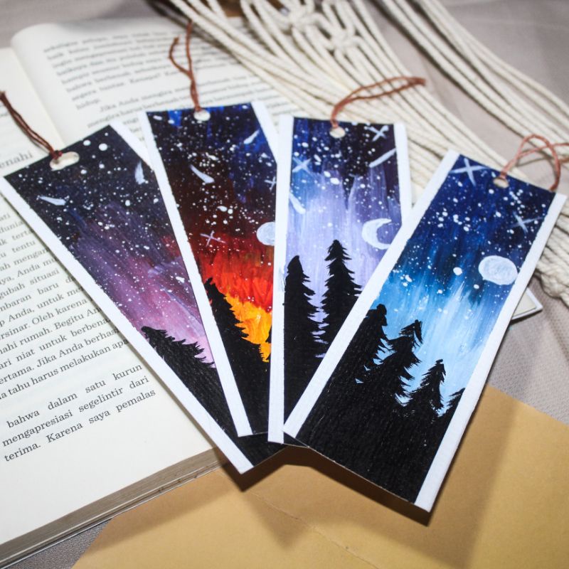 

Bookmark lukis ( Pembatas buku lukis cantik)