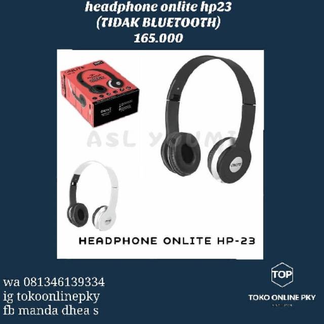 onlite hp 23 headphones