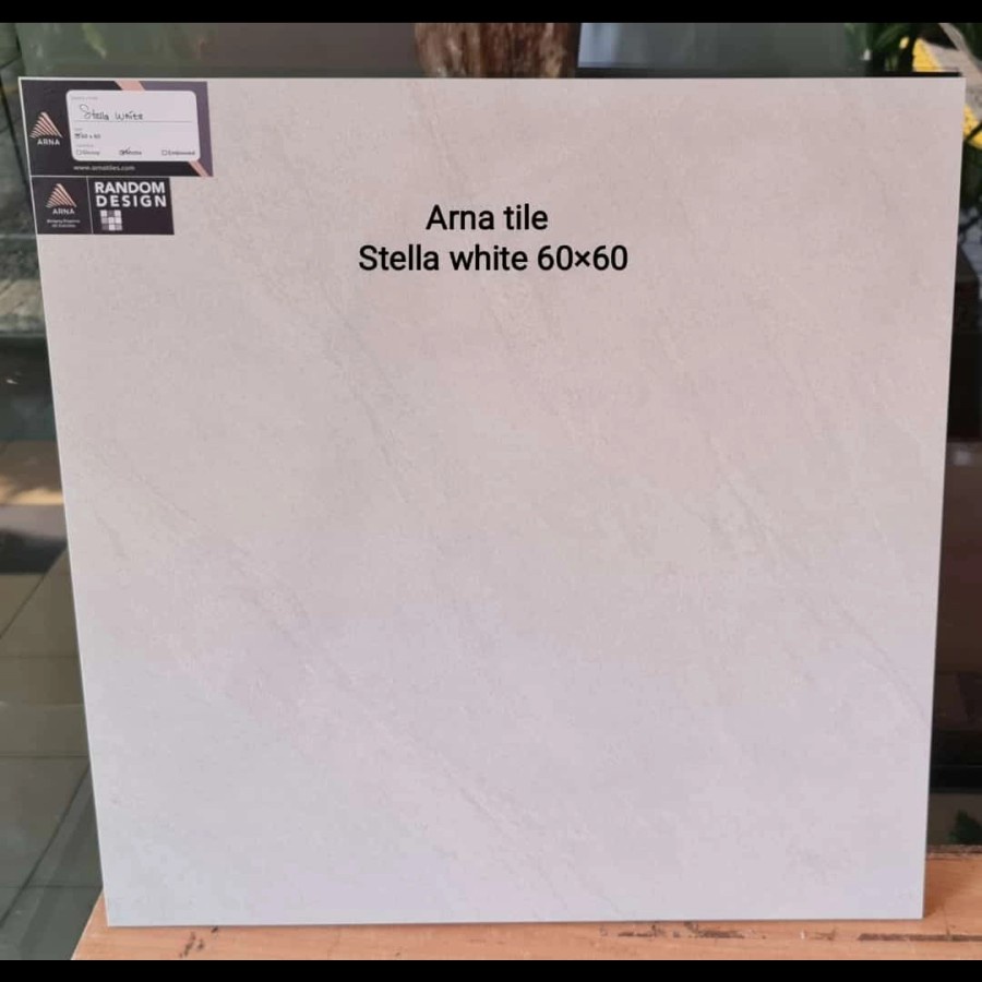 granit lantai 60x60 stella white textur matte by arna
