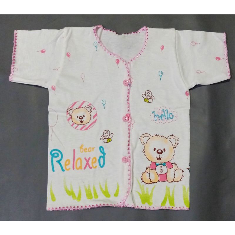 Baju Bayi Baru Lahir Lengan Pendek TITIKU 100% Katun Halus Atasan Bayi Baru Lahir Lengan Pendek Katun Ukuran New Born Perlengkapan Bayi Baru Lahir