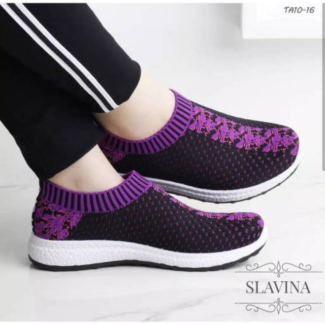 Sepatu slip on wanita venom bunga