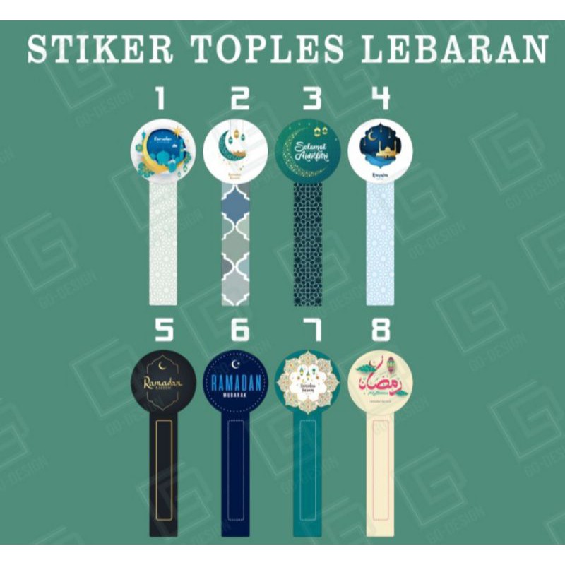 

stiker toples lebaran elegan/souvernir segel lebel hampers