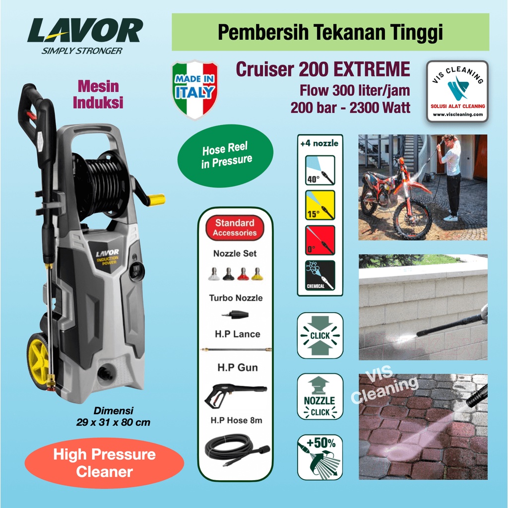 High Pressure Cleaner 200 Bar max - Lavor Cruiser 200 Extreme