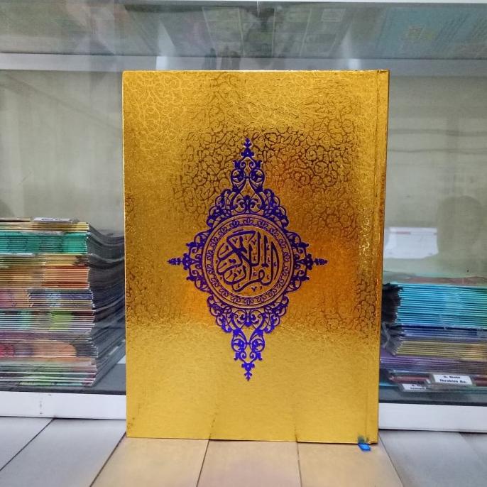 

Alquran Cover Emas ukuran A4, Al-Quran Mushaf Besar