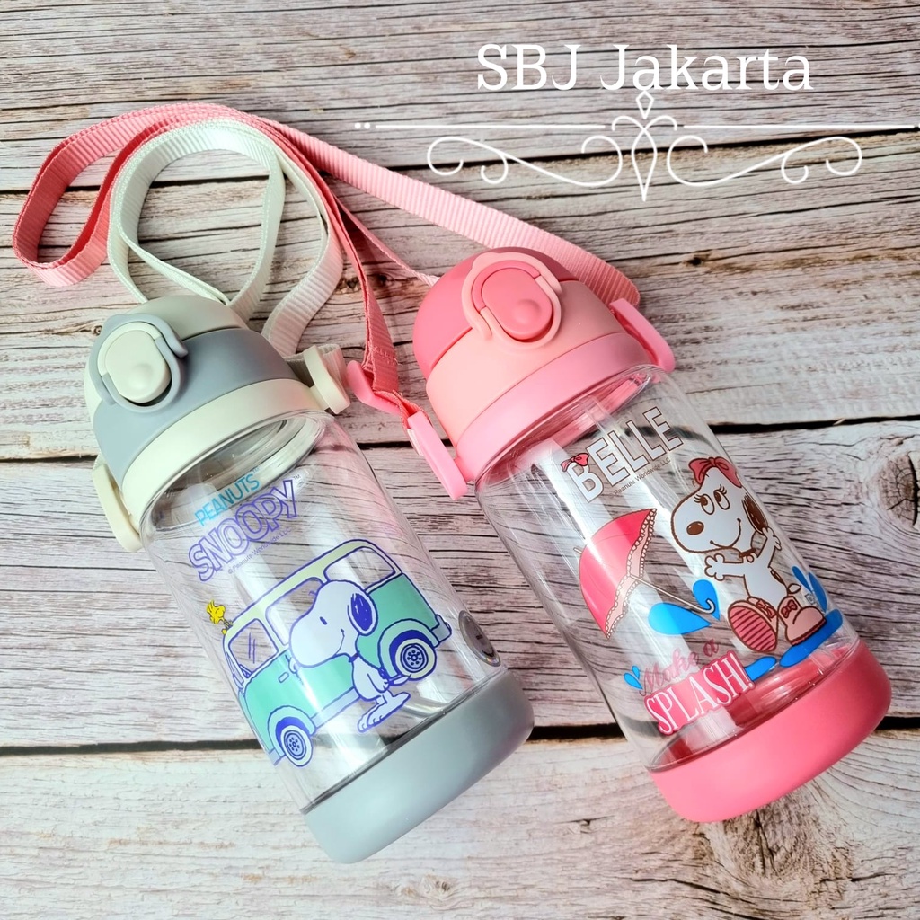 BOTOL MINUM ANAK TRITAN SNOOPY AVENGERS 100% BPA FREE DUAL CAP 520ML