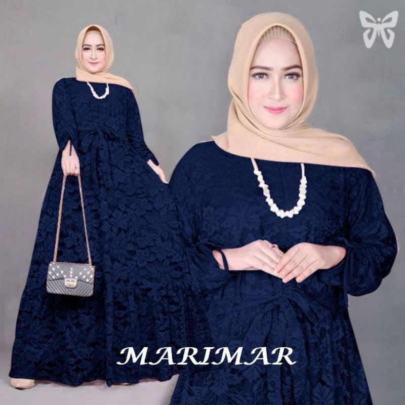 Baju Gamis Muslim Terbaru 2021 Model Baju Pesta Wanita kekinian gaun remaja Muslimah Marimar