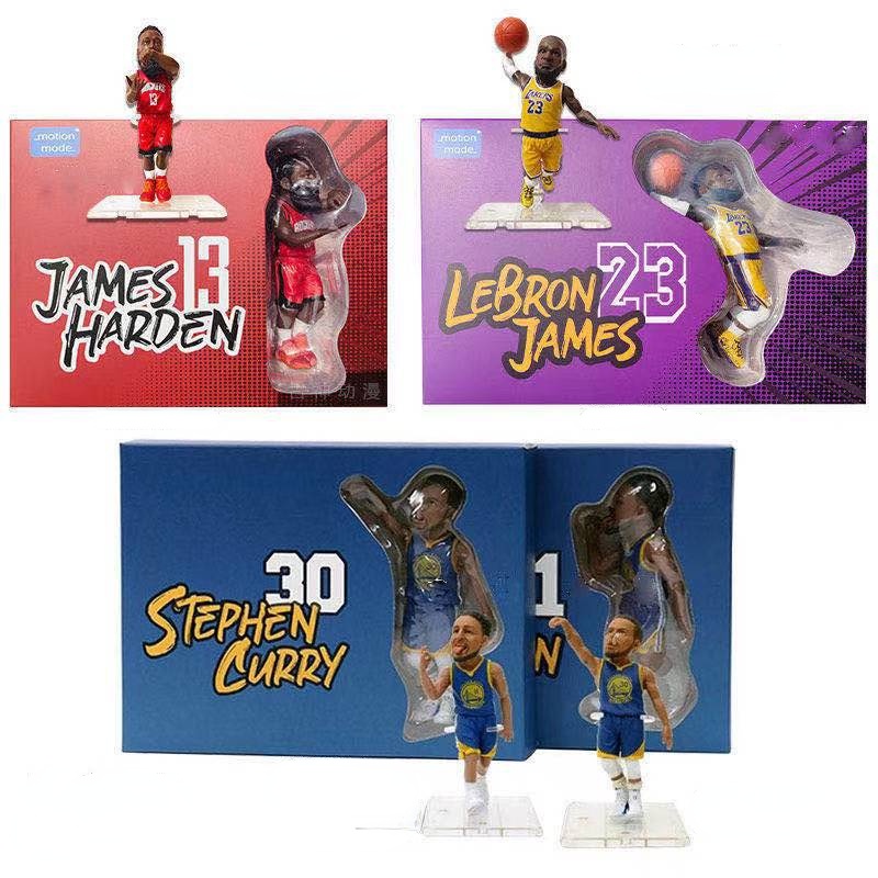 Mainan Boneka Action figure Pemain Basket NBA Lebron James Harden Curry Thompson Untuk Hadiah