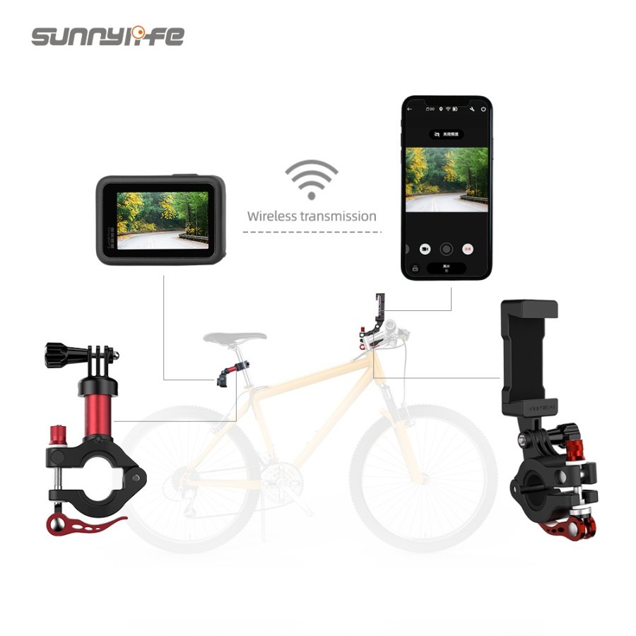 Sunnylife Bike Seatpost Clamp &amp; Phone Holder Clamp for Action Cameras