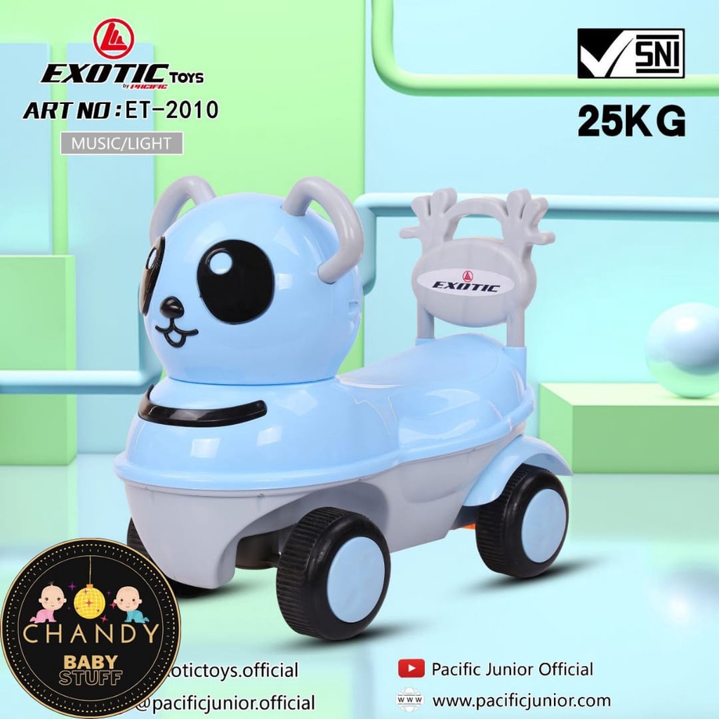 EXOTIC MAINAN ANAK MOBIL MOBILAN DORONG RIDE ON PANDA ET2010 BEBEK ET2009-2