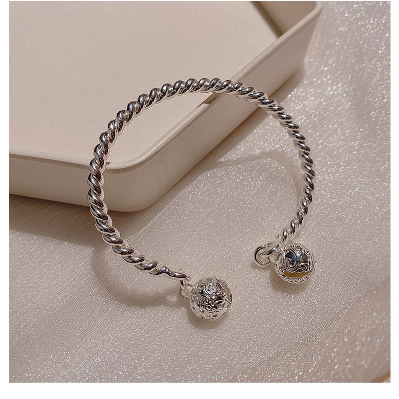 AC072 Accesories Model Lonceng Silver Gaya Korea Leontine