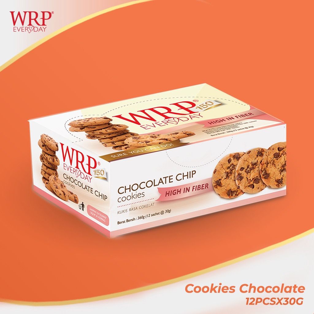 WRP COOKIES Chocolate Chip / Edam Keju Everyday 30g SACHET Cemilan Diet Sehat