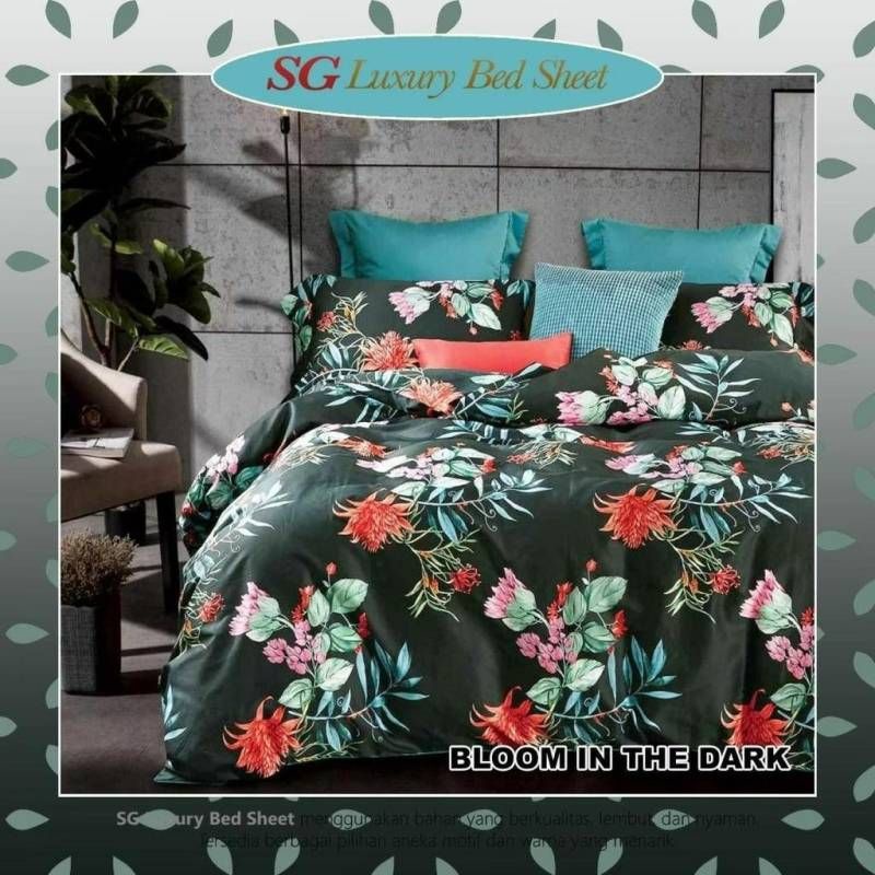 Sprei Set Cvc Motif Bunga & Daun (01) - NEW ARRIVAL 2022
