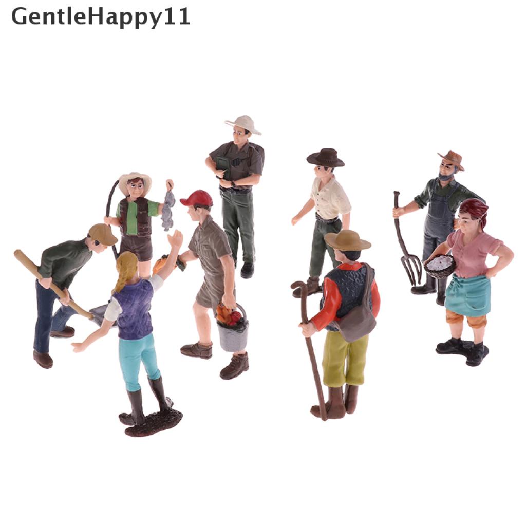 Gentlehappy Kemeja Lengan Panjang Untuk Pria Miniatur Orang Pekerja Pertanian Untuk Dekorasi