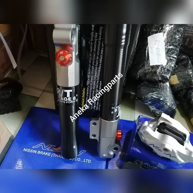 tabung shock depan mio fino xeon mio j  copy rt stage 6 cnc set kaliper nisisn 2p disk nissin buta