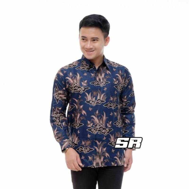 KEMEJA BATIK PRIA LENGAN PANJANG SIZE M L XL XXL  BSWART BatiK HRB026 Kenongo Hem Tosca