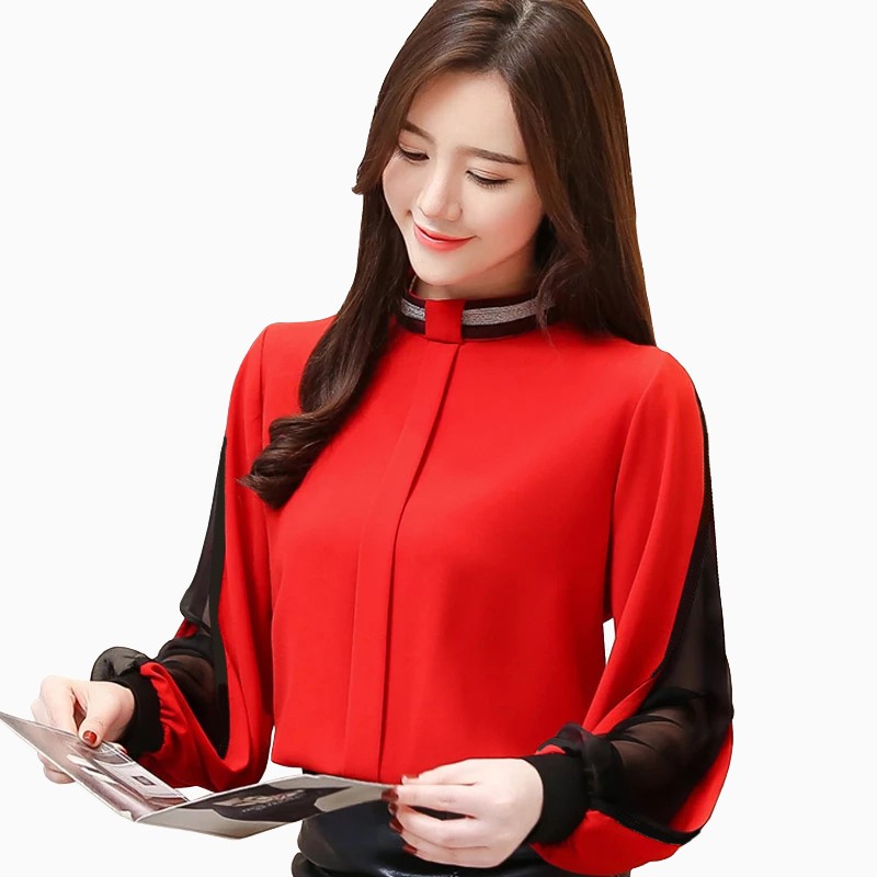 Blouse Lengan panjang Wanita Gaya Korea variasi mote Model Terbaru - XSHOP Estiana