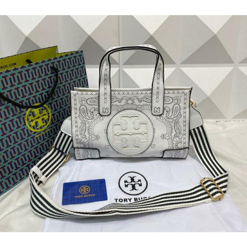 TORY ELLA PRINTED LEATHER MICRO FREE PAPERBAG