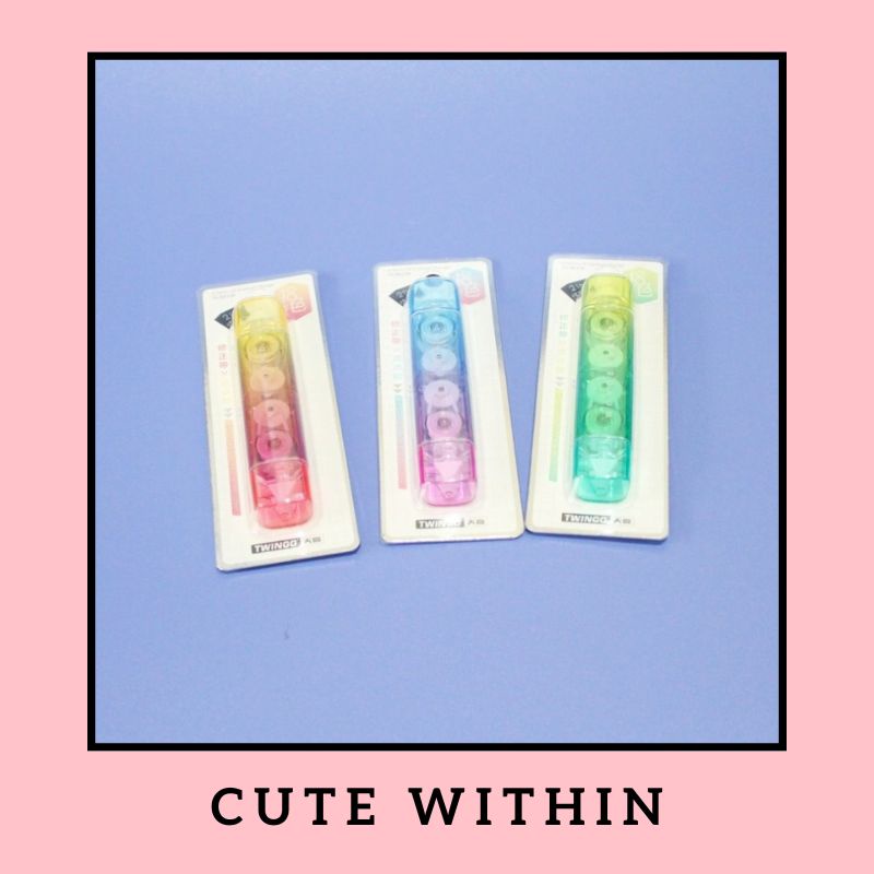 

Correction tape twinggo 2 in 1 set sekaligus glue tape - tipe ex kertas multifungsi random warna warni alat tulis kantor kerja sekolah lucu unik sovenir hadiah