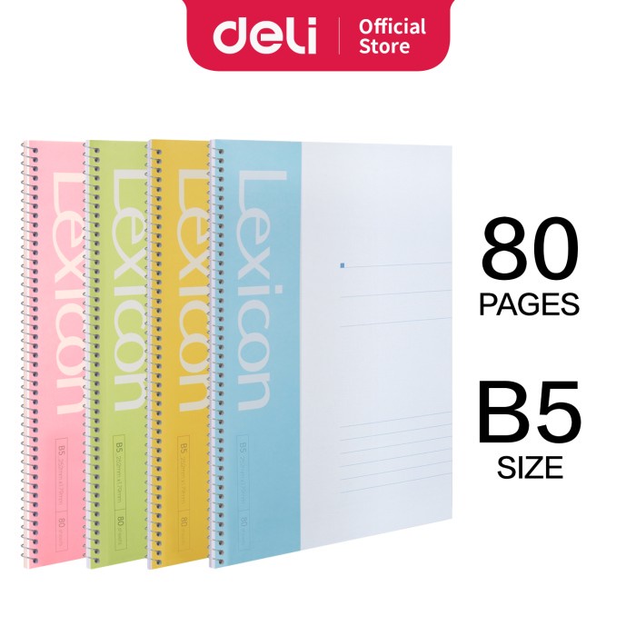 

[RESTOCK] Deli Spiral Book Buku Catatan B5 80/100 halaman 769X - 80 Halaman