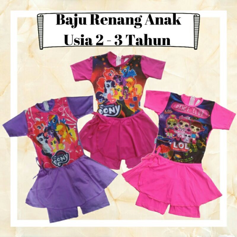 Baju Renang Anak Karakter Usia 2 - 3 Tahun