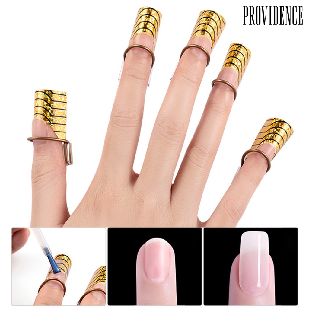 Providence 10Pcs/Set Nail Form C-Curve Clip Exquisite Foldable Manicure DIY UV Gel Extension Nail Form for Nail