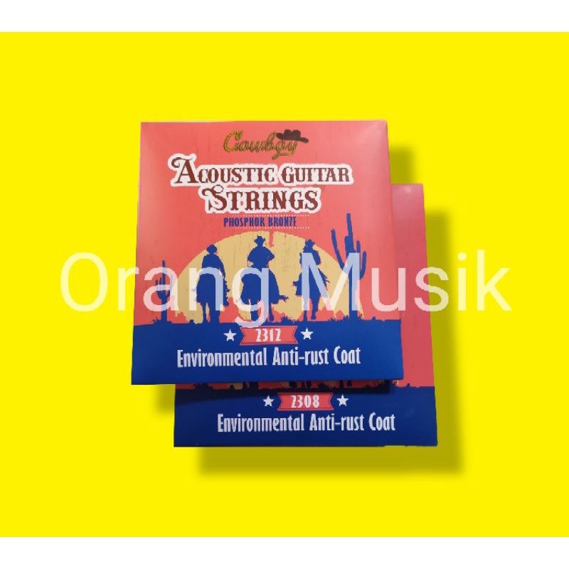 Senar Gitar Akustik Cowboy Ukuran 010 011 Original Anti Rust Coat - Senar Cowboy Import Ukuran 0.10 0.11