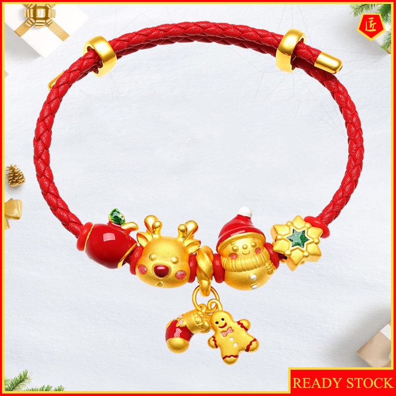 [Ready Stock]Golden Apple Lucky Beads Elk Bracelet for Women