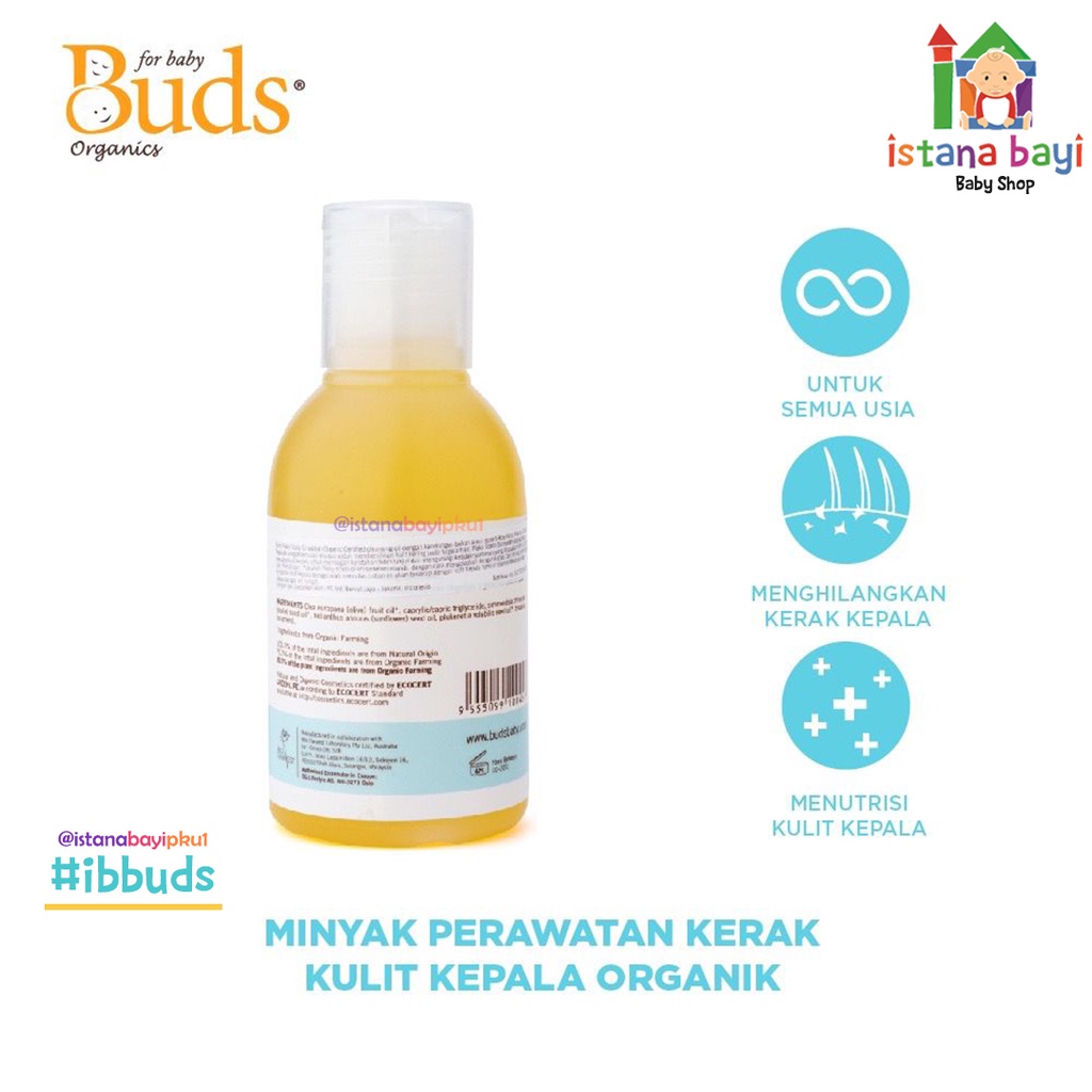 Buds Flaky Scalp Oil 100ml/Oil untuk kerak kepala bayi