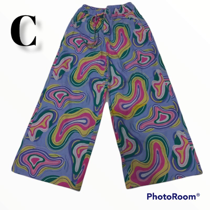 CELANA KULOT PANJANG DEWASA WANITA BAHAN KATUN STREACH MOTIF SANTAI MURAH-c