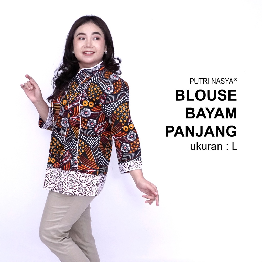 Atasan Batik Blouse Big Size Wanita Lengkap L-XL-2L-3L-4L-5L-6L-7L Model Blus Jumbo Seragam Batik / Atasan Batik Big Size Formal / Pakaian Batik Kantor Kerja Super Big LD 140 / Baju Batik Kekinian Bahan Katun Terbaru Modern Masa Kini