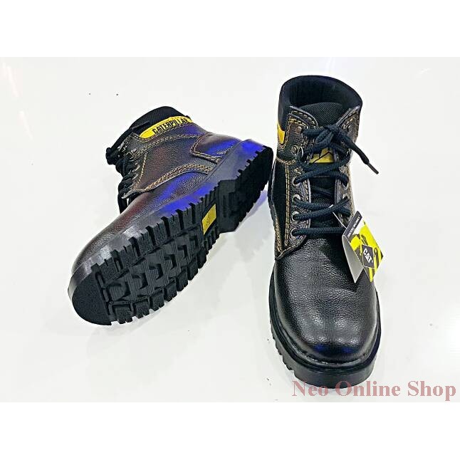 SEPATU SAFETY KULIT SAPI ASLI CATERPILLAR 2011 HITAM
